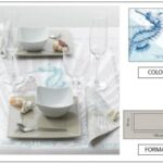 RUNNER 50X120 AIRLAID CONCHIGLIA AZZURRO