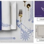 TOVAGLIA 100X100 AIRLAID FARO FONDO BLU