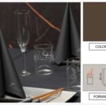 TOVAGLIOLO AIRLAID BIO LEAF POCKET 40X40 CACAO