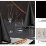 TOVAGLIOLO AIRLAID BIO LEAF POCKET 40X40 NERO