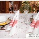 TOVAGLIA NATALE SU TELA 100X100 CM NEVE