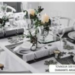 TOVAGLIA CHALET DIAMANTE100X100CM - ARGENTO
