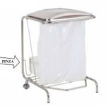 CARRELLO ACCIAIO "NEW CARRIER 45" A SACCO C/PEDALE LT. 45