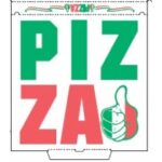 BOX PIZZA SEMICHIMICO "PIZZA ITALIA-2 COLORI" 32,5X32,5X3-L