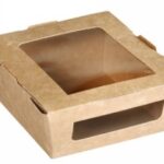 SCATOLA LUNCH C/APERTURA 450ML 120X110X45MM CARTONE/PLA MARR