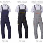 SALOPETTE GABARDINE BICOLORE CON TOPPE TG. S-3XL